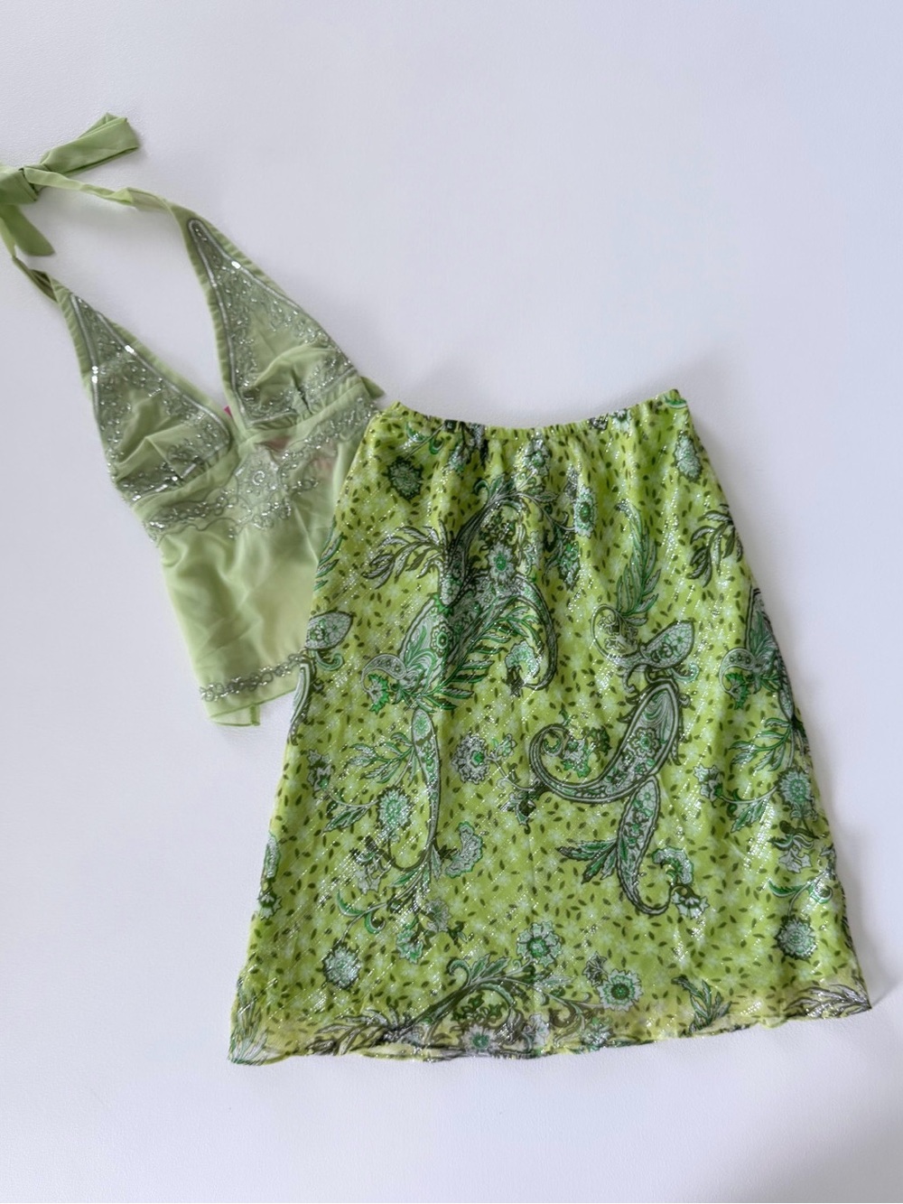Chadwick's Vintage 97% Silk Paisley Midi Skirt